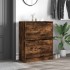 Zapatero de madera de ingeniería roble ahumado 80x34x96,5