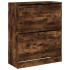 Zapatero de madera de ingeniería roble ahumado 80x34x96,5