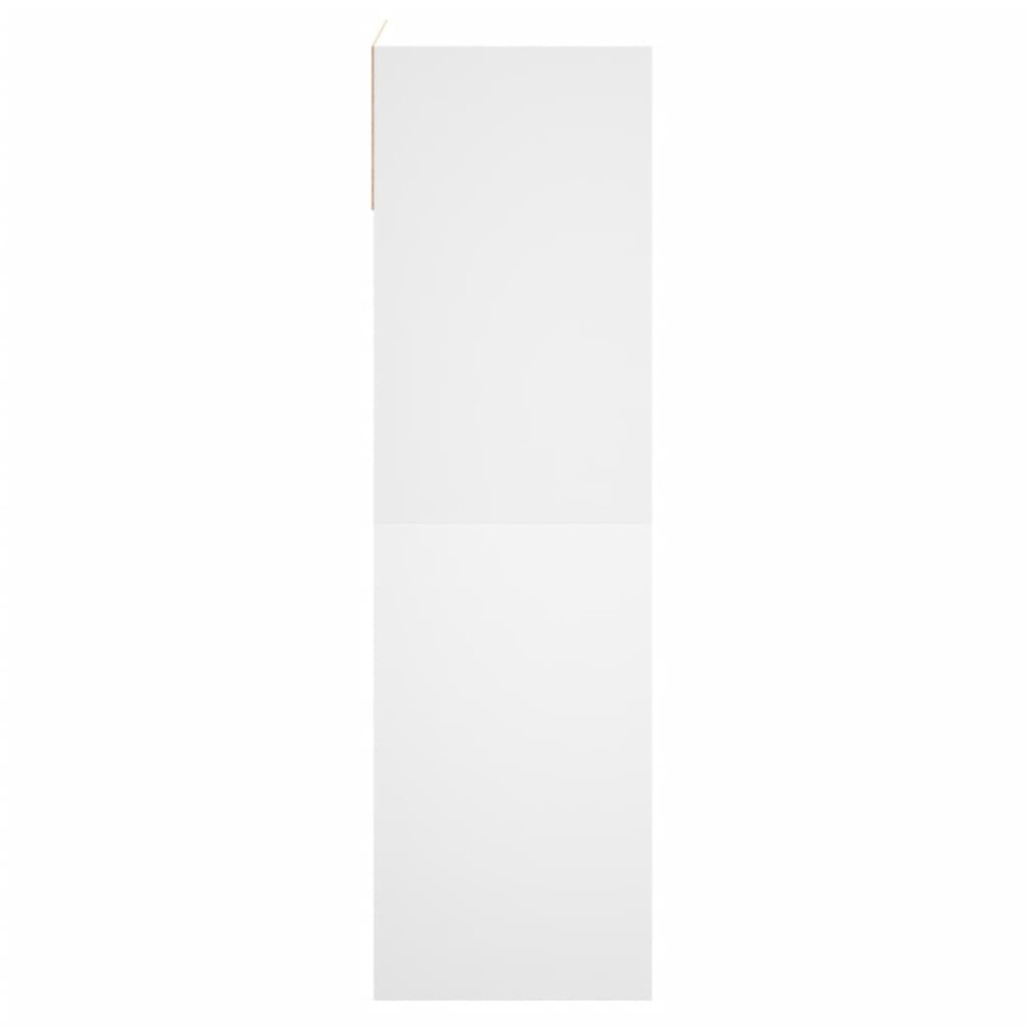 Zapatero de madera de ingeniería blanco 60x34x116