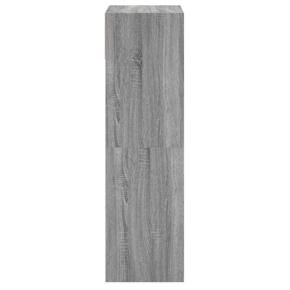 Zapatero de madera de ingeniería gris Sonoma 60x34x116