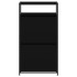 Zapatero de madera de ingeniería negro 60x34x112