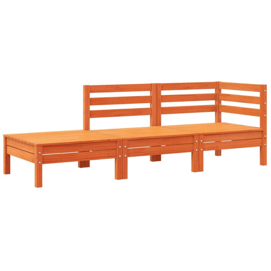 Sofá de jardín con cojines y reposapiés 2