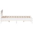 Estructura de cama con cabecero madera pino blanco 120x200