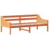 Sofá cama de madera maciza de pino marrón cera 90x200