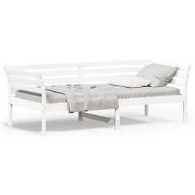 Sofá cama madera maciza de pino blanco 90x200