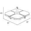 Base Parasol Cross