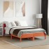 Estructura cama con cabecero madera pino marrón cera 140x190