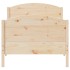 Estructura de cama con cabecero madera maciza pino 100x200