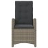 Sillón reclinable de jardín con cojines ratán sintético