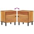 Mesitas de noche 2 uds madera maciza de acacia 40x33x46