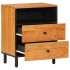 Mesita de noche madera maciza de acacia 50x33x60