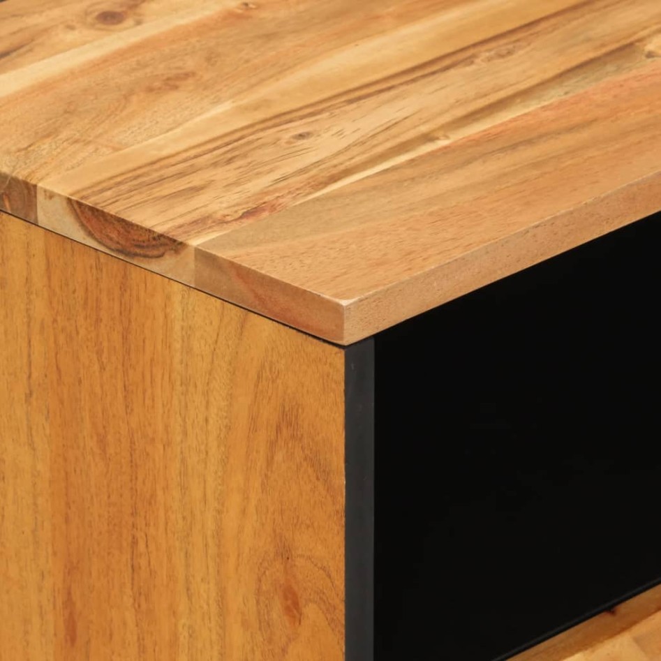 Mesita de noche madera maciza de acacia 50x33x60