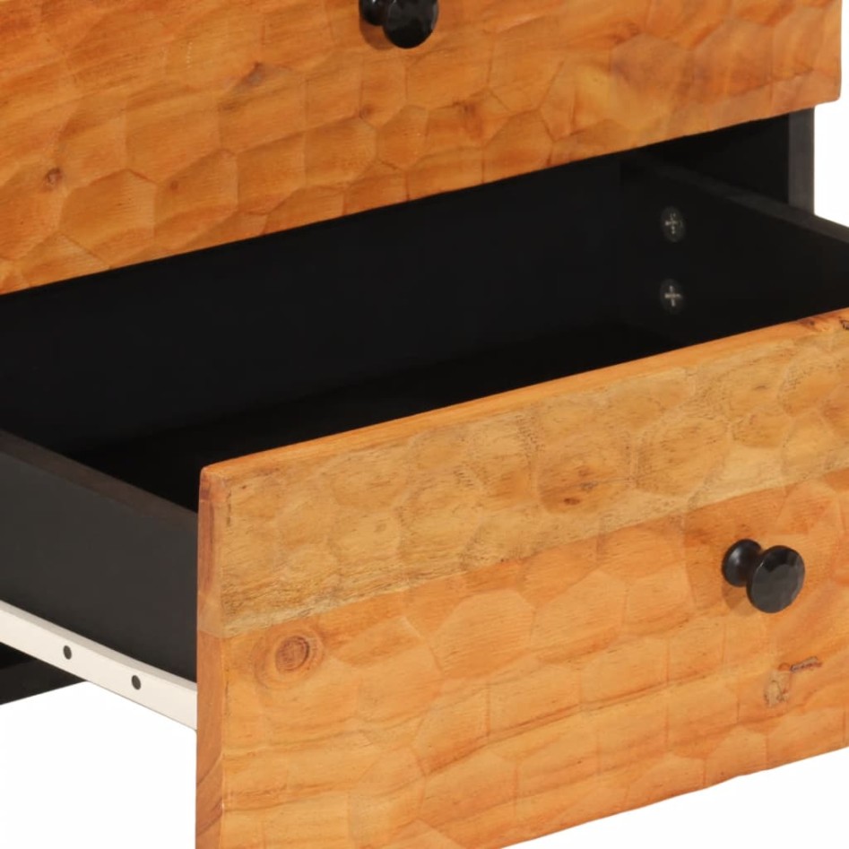 Mesita de noche madera maciza de acacia 50x33x60