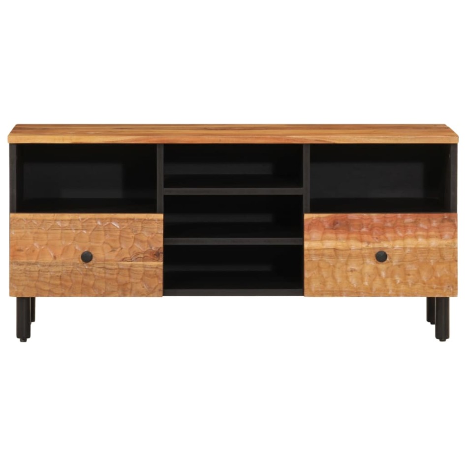 Mueble de TV madera maciza de acacia 100x33x46