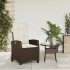 Sillón reclinable de jardín con cojines ratán sintético