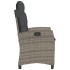 Sillones reclinable jardín y cojines 2 uds ratán sintético