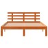 Estructura cama con cabecero madera pino marrón cera 140x190
