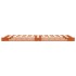 Cama de palets madera maciza de pino marrón cera 90x200