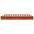 Estructura de cama madera maciza pino marrón cera 150x200