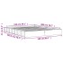 Estructura de cama madera maciza pino marrón cera 150x200