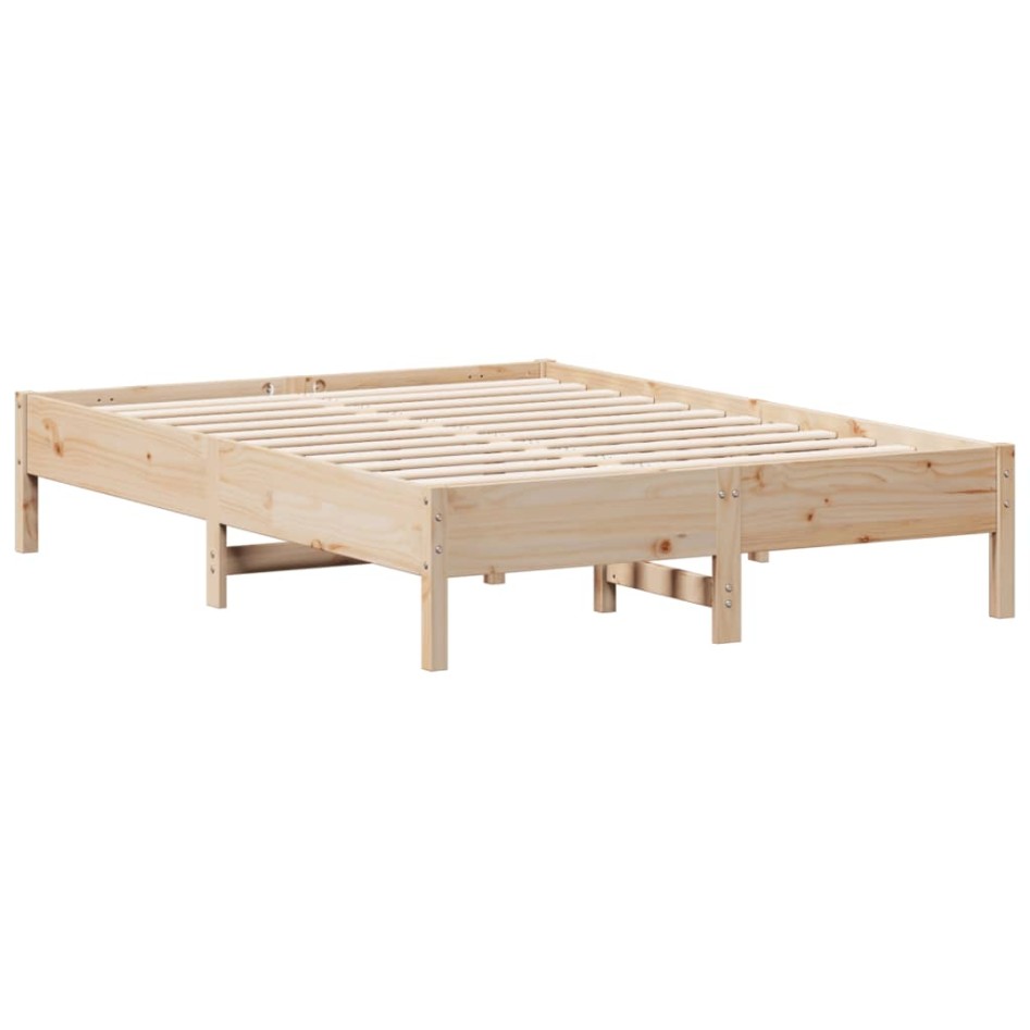 Estructura de cama de madera maciza de pino 140x190
