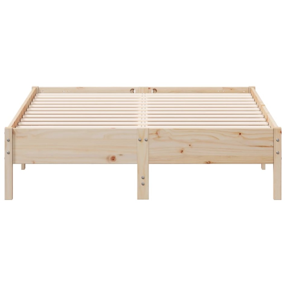 Estructura de cama de madera maciza de pino 140x190