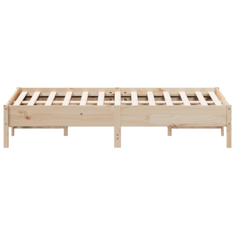 Estructura de cama de madera maciza de pino 140x190