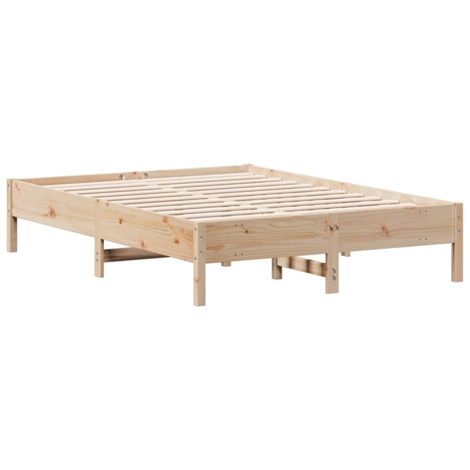 Estructura de cama de madera maciza de pino 140x190