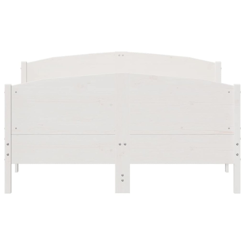 Estructura de cama con cabecero madera de pino blanco