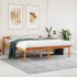 Cama para mayores madera maciza de pino marrón cera 160x200
