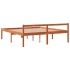Cama para mayores madera maciza de pino marrón cera 160x200