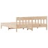 Estructura de cama con cabecero madera maciza de pino