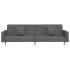 Sofá cama de 2 plazas con dos almohadas tela gris
