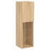 Muebles de TV de pared con luces LED 8 piezas roble