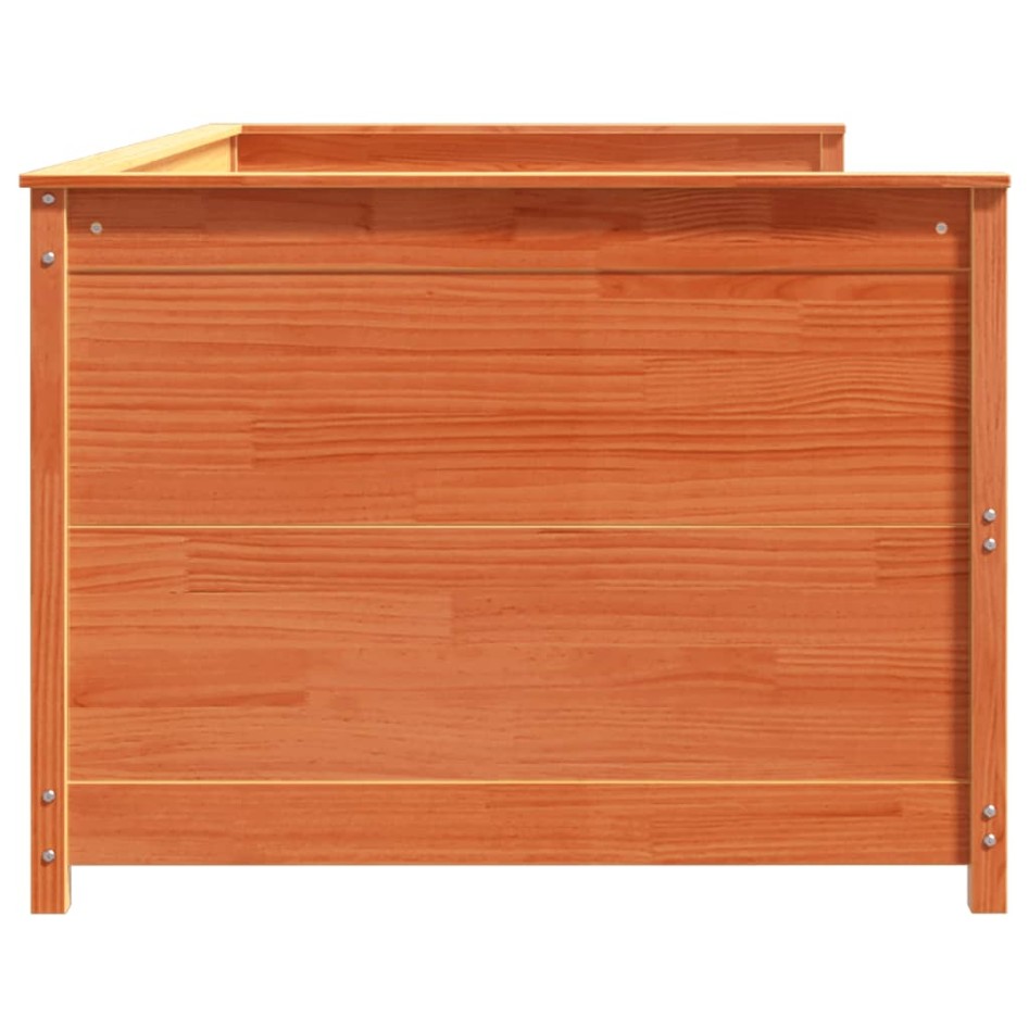 Sofá cama de madera maciza de pino marrón cera 90x200