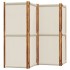 Biombo divisor de 4 paneles gris claro 280x180
