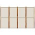 Biombo divisor de 4 paneles gris claro 280x180