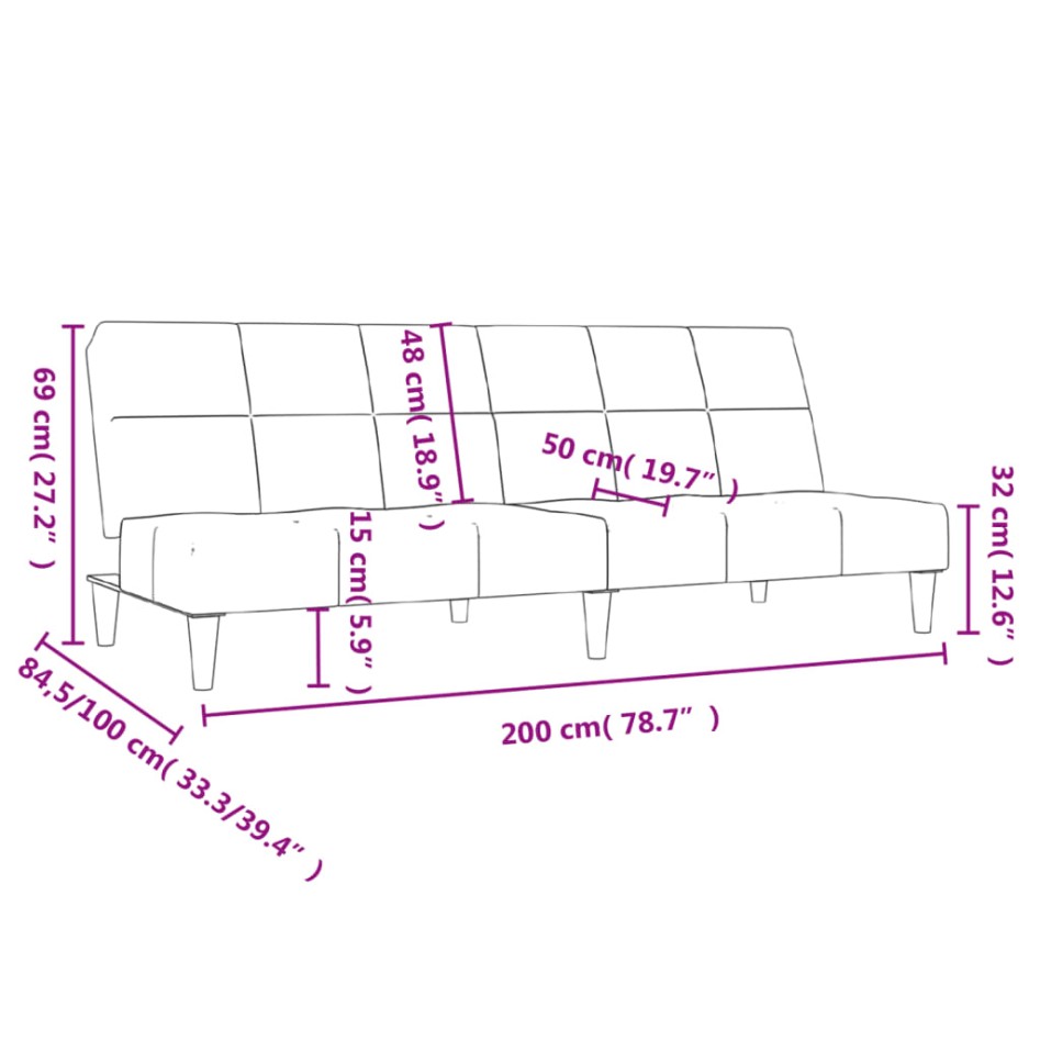 Sofá cama de 2 plazas