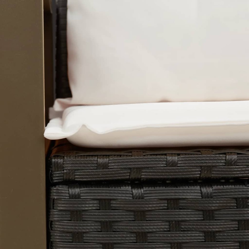 Sofá de jardín 2 plazas con cojines ratán sintético