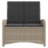 Sillón reclinable de jardín con cojines ratán sintético