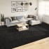 Alfombra peluda de pelo largo moderna PAMPLONA negra 300x400