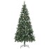 Árbol de Navidad helado con luces, bolas y piñas 210
