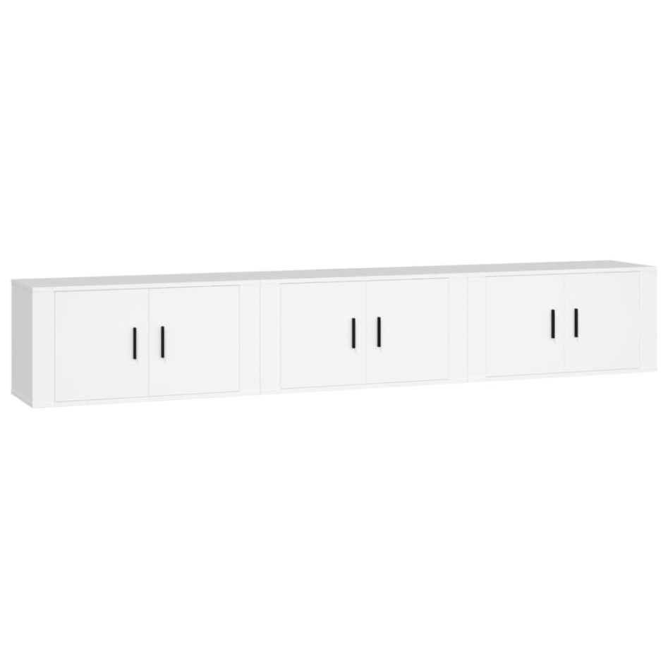 Muebles para TV de pared 3 uds blanco 80x34,5x40