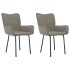 Sillas de comedor 2 unidades terciopelo gris