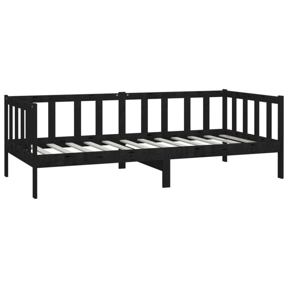 Sofá cama de madera maciza de pino negro 90x200