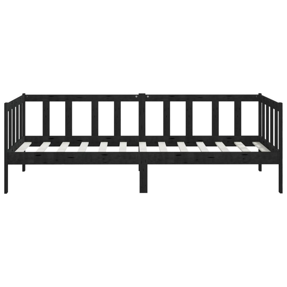Sofá cama de madera maciza de pino negro 90x200