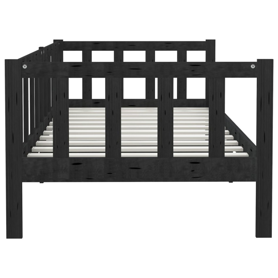 Sofá cama de madera maciza de pino negro 90x200