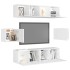 Set de muebles de salón TV 6 piezas madera de ingeniería