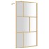 Mampara puerta ducha vidrio transparente ESG dorado 100x195