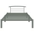 Estructura de cama de metal gris 100x200
